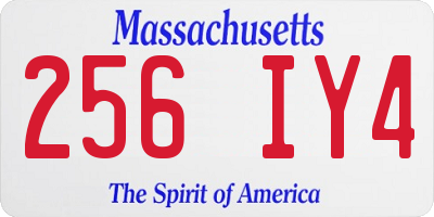 MA license plate 256IY4