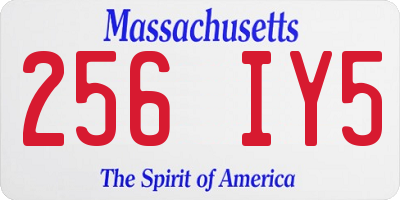 MA license plate 256IY5