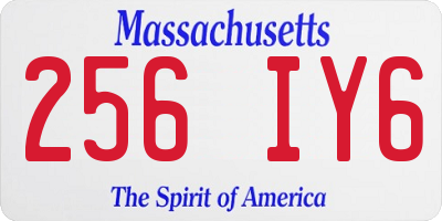 MA license plate 256IY6