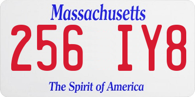 MA license plate 256IY8