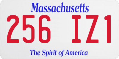 MA license plate 256IZ1