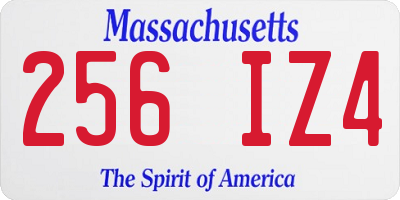 MA license plate 256IZ4