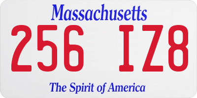 MA license plate 256IZ8