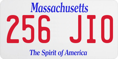 MA license plate 256JI0