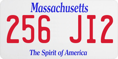 MA license plate 256JI2