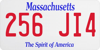 MA license plate 256JI4