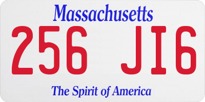 MA license plate 256JI6