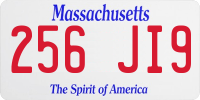 MA license plate 256JI9