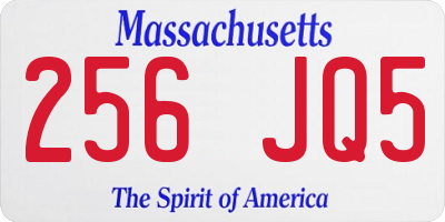 MA license plate 256JQ5