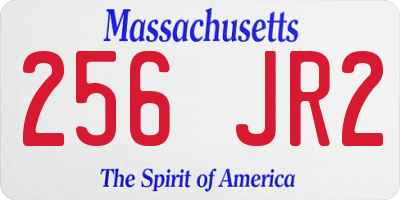 MA license plate 256JR2