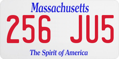 MA license plate 256JU5