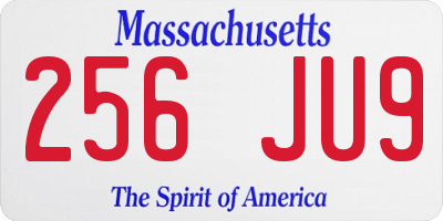 MA license plate 256JU9
