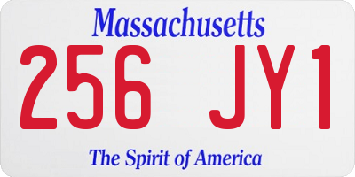 MA license plate 256JY1