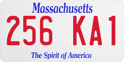 MA license plate 256KA1