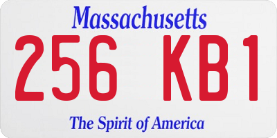 MA license plate 256KB1