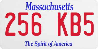 MA license plate 256KB5