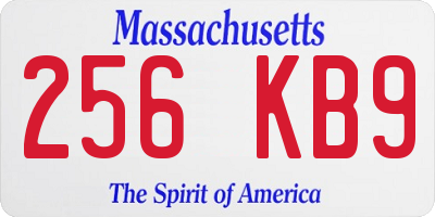 MA license plate 256KB9