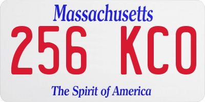 MA license plate 256KC0