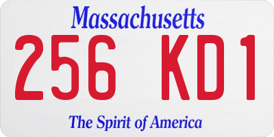 MA license plate 256KD1