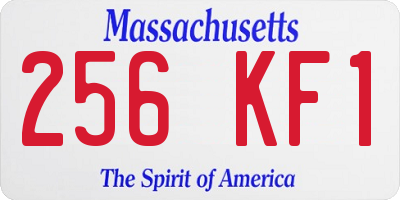 MA license plate 256KF1