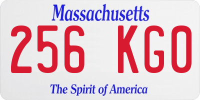 MA license plate 256KG0