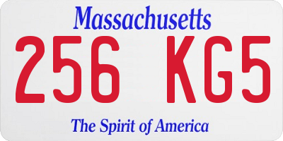 MA license plate 256KG5