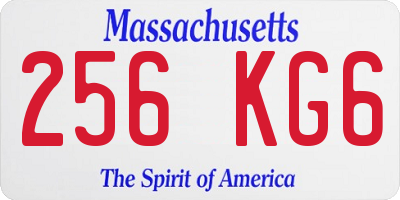 MA license plate 256KG6