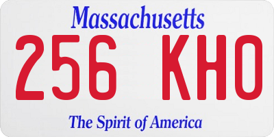 MA license plate 256KH0