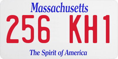 MA license plate 256KH1