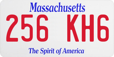 MA license plate 256KH6