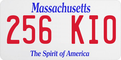 MA license plate 256KI0