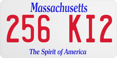 MA license plate 256KI2