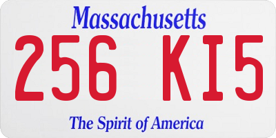MA license plate 256KI5