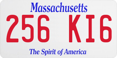 MA license plate 256KI6