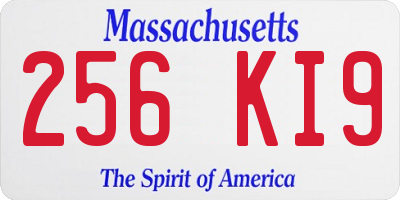 MA license plate 256KI9