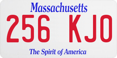 MA license plate 256KJ0