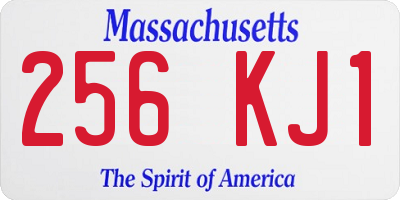 MA license plate 256KJ1