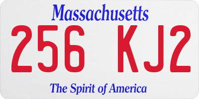 MA license plate 256KJ2