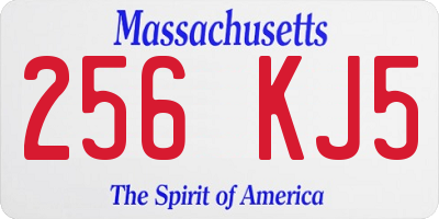 MA license plate 256KJ5