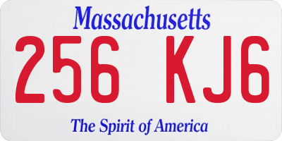 MA license plate 256KJ6