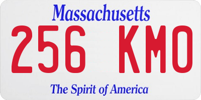 MA license plate 256KM0