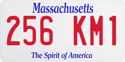 MA license plate 256KM1