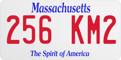 MA license plate 256KM2