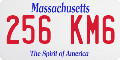 MA license plate 256KM6