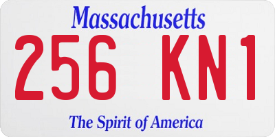 MA license plate 256KN1