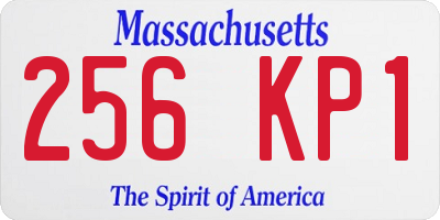 MA license plate 256KP1