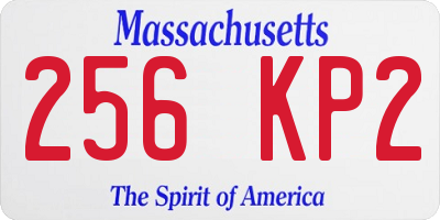 MA license plate 256KP2