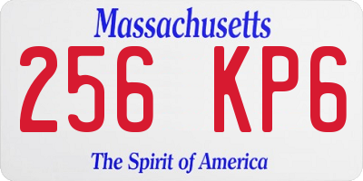 MA license plate 256KP6