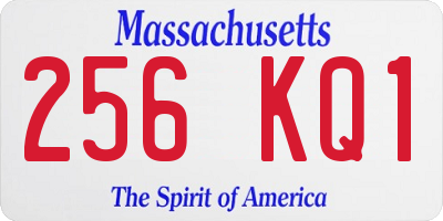 MA license plate 256KQ1