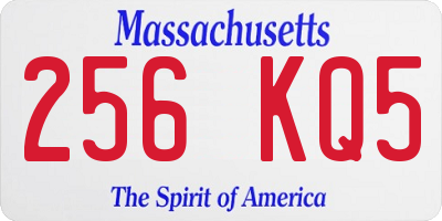 MA license plate 256KQ5